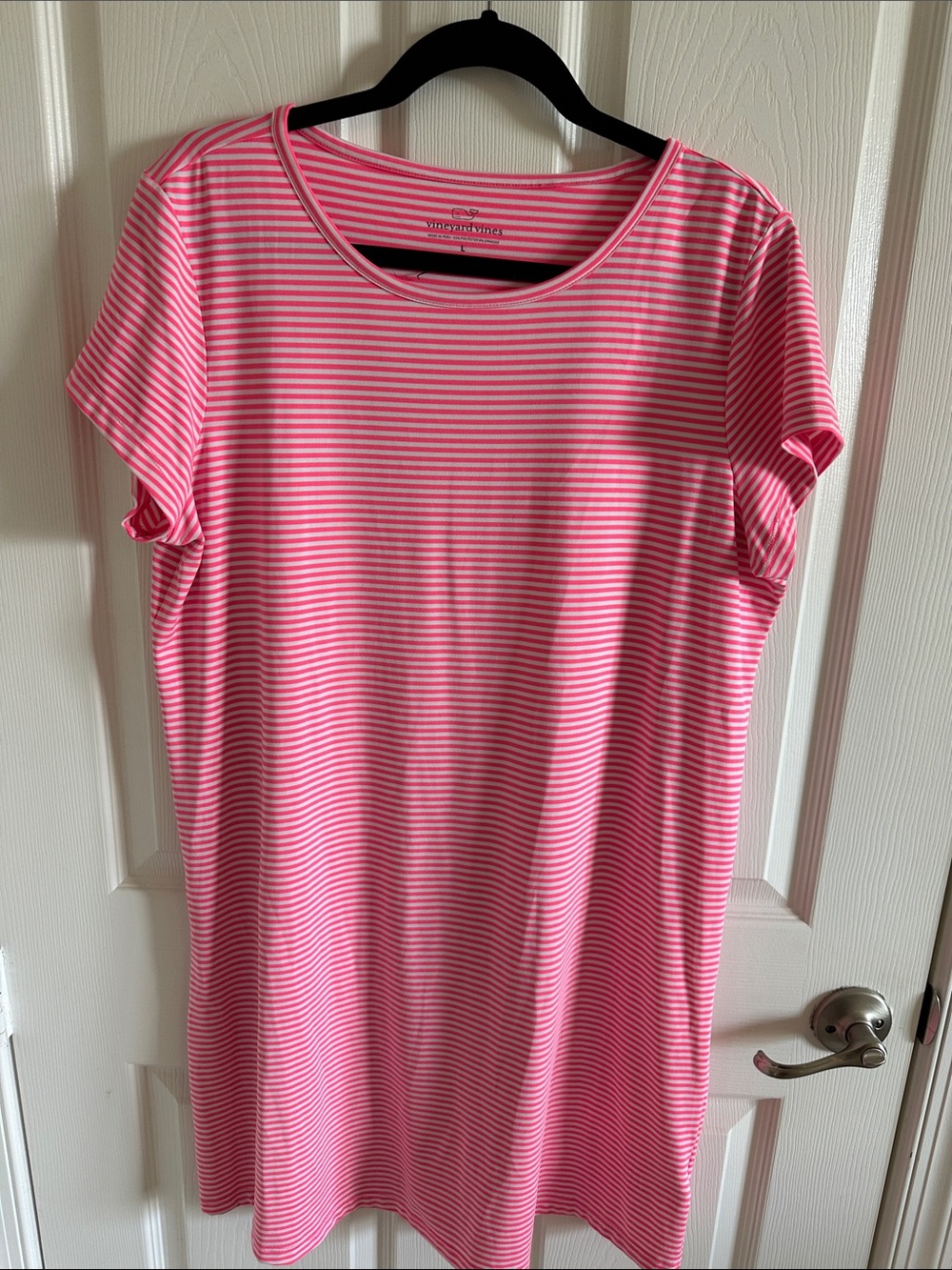 Vineyard vines  Pink Striped Short-Sleeve Women's tshirt dress